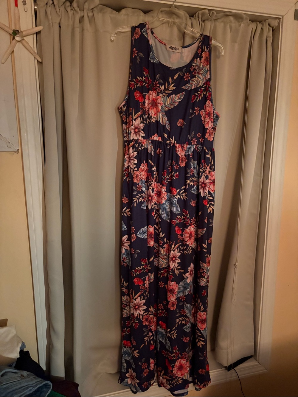Navy Floral Maxi Dress - Haptic